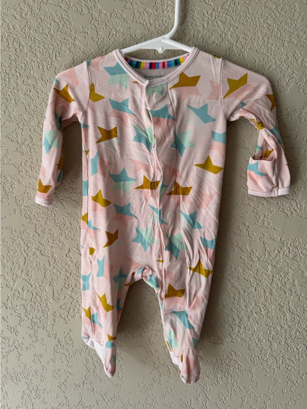 Magnetic Me Pink Star Newborn Footie